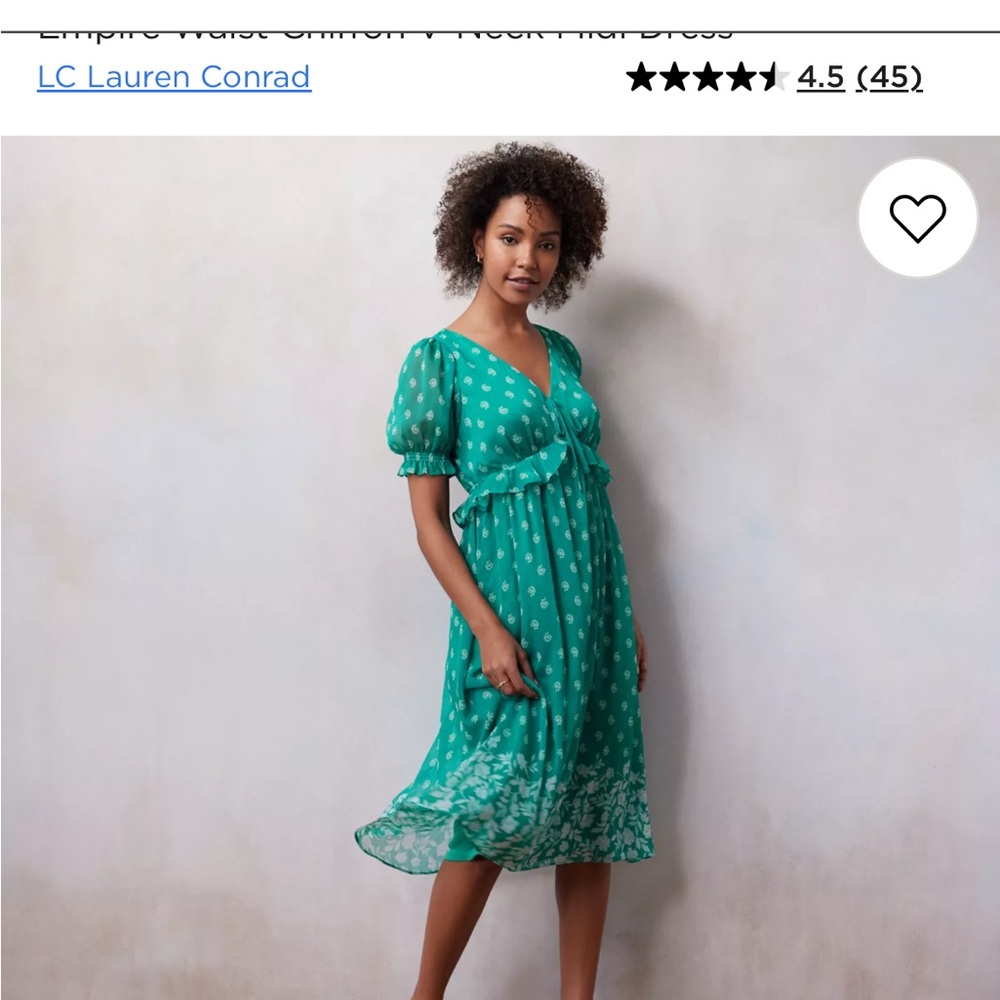 Empire-Waist V-Neck Dress